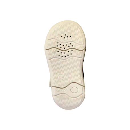 Sandales en cuir à scratch Blanc argent 6 - vertbaudet enfant 