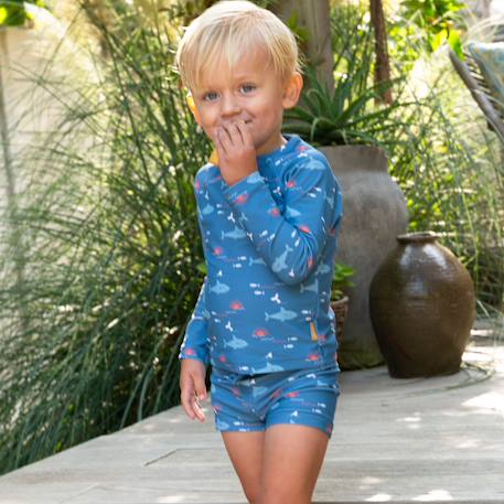 Tee-shirt anti-uv manches longues shark (1-2 ans) Bleu, rouge 3 - vertbaudet enfant 