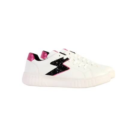 Baskets basses  à lacets Blanc+Blanc fuchia sombre+Blanc fushia+Noir argent sombre+Noir or clair 9 - vertbaudet enfant 