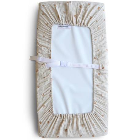 Housse de matelas à langer en coton bio rainbows (72 x 48 cm) Ecru 2 - vertbaudet enfant 