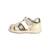 Sandales en cuir à scratch Blanc argent 2 - vertbaudet enfant 