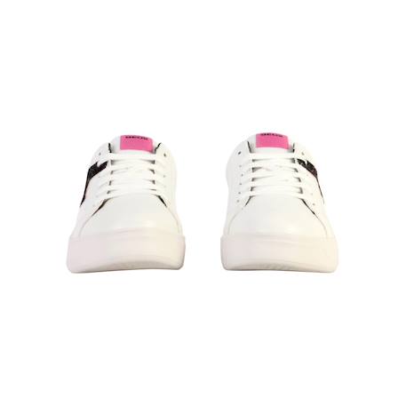 Baskets basses  à lacets Blanc+Blanc fuchia sombre+Blanc fushia+Noir argent sombre+Noir or clair 11 - vertbaudet enfant 