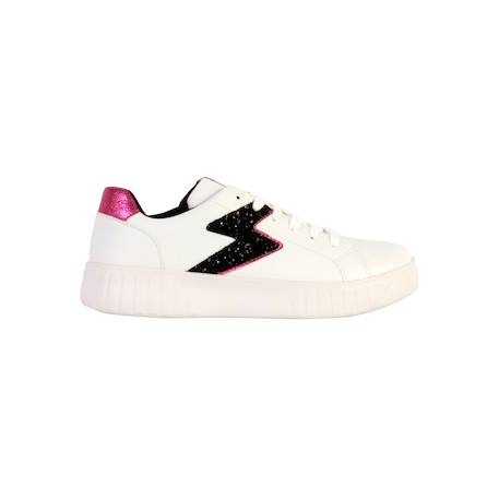Baskets basses  à lacets Blanc+Blanc fuchia sombre+Blanc fushia+Noir argent sombre+Noir or clair 7 - vertbaudet enfant 