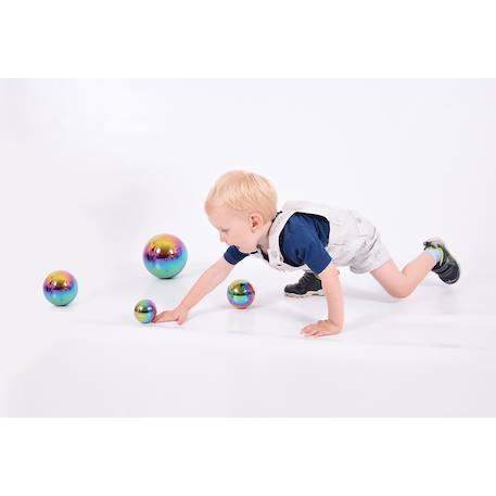 4 balles réfléchissantes multicolores Gris 5 - vertbaudet enfant 