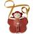 Poupée souple et sac Marron, jaune+Rose, écru 1 - vertbaudet enfant 