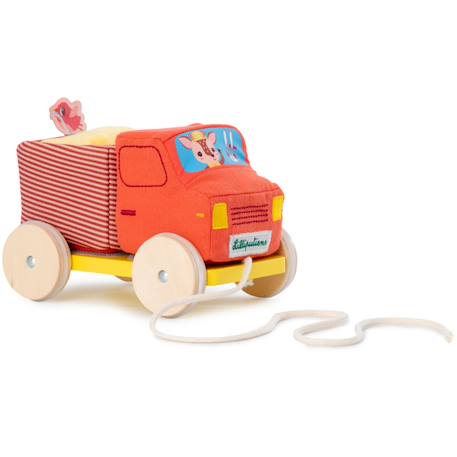 Camion toupie à tirer Bleu, jaune+Rouge, jaune 9 - vertbaudet enfant 
