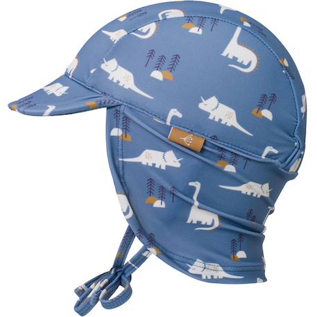 Casquette anti-uv protège nuque Bleu, blanc, ocre 1 - vertbaudet enfant 