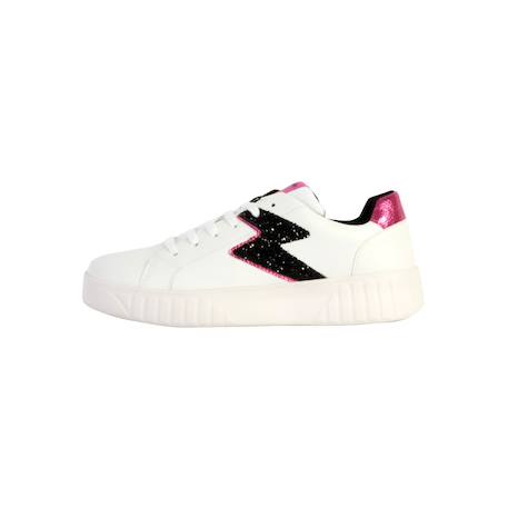Baskets basses  à lacets Blanc+Blanc fuchia sombre+Blanc fushia+Noir argent sombre+Noir or clair 8 - vertbaudet enfant 
