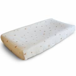 Puériculture-Housse de matelas à langer en coton bio rainbows (72 x 48 cm)