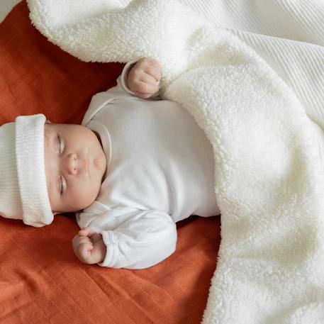 Lot bonnet et moufles Blanc 2 - vertbaudet enfant 