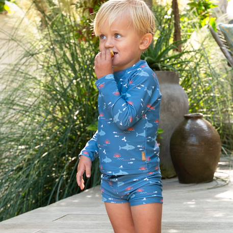 Tee-shirt anti-uv manches longues shark (1-2 ans) Bleu, rouge 2 - vertbaudet enfant 