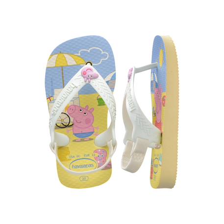 Tongs enfant Peppa Pig Beige+Blanc blanc+Bleu lavender+Crème+Rose 19 - vertbaudet enfant 