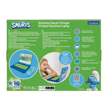 Ordinateur portable éducatif bilingue schtroumpfs (fr/en) MULTICOLORE 5 - vertbaudet enfant 