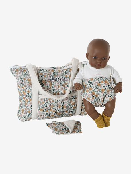Sac à langer poupon personnalisable en gaze de coton Retro Flower+Vintage 2 - vertbaudet enfant 