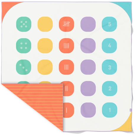 Serviette de plage 2 en 1 jeu d'équilibre (180 x 180 cm) Bleu, orange, blanc+Multicolore+Vert d'eau, bleu, blanc+Violet, blanc, jaune 7 - vertbaudet enfant 