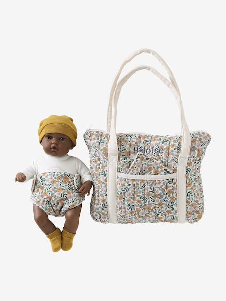 Sac à langer poupon personnalisable en gaze de coton Retro Flower+Vintage 5 - vertbaudet enfant 