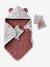 Set cape de bain + gant + lingettes poupon en gaze de coton Petites Fleurs+Rétro Flower 1 - vertbaudet enfant 
