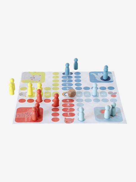 Jeu de voyage de l'oie et des petits chevaux en bois FSC® multicolore 2 - vertbaudet enfant 