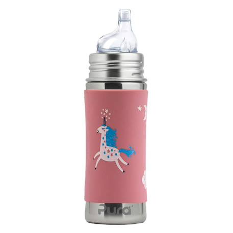 Biberon à bec en inox 325 ml - licorne Rose 1 - vertbaudet enfant 