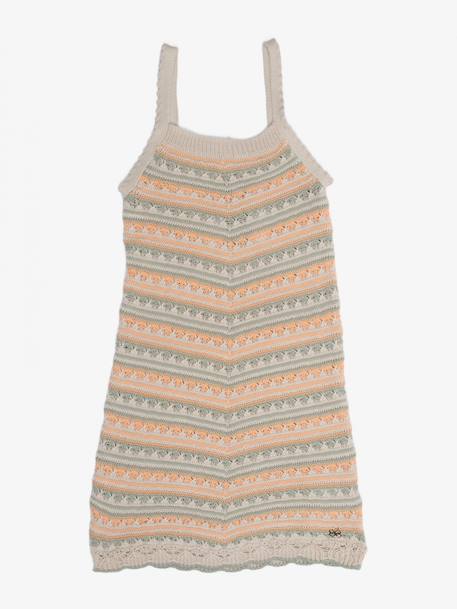 Robe tricot Beige / vert / orange 1 - vertbaudet enfant 