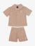 Ensemble 2 pièces Beige+Violet 1 - vertbaudet enfant 