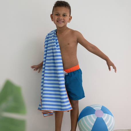 Serviette de plage 2 en 1 jeu d'équilibre (180 x 180 cm) Bleu, orange, blanc+Multicolore+Vert d'eau, bleu, blanc+Violet, blanc, jaune 6 - vertbaudet enfant 