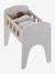 Lit poupon en bois FSC® blanc+bois 1 - vertbaudet enfant 