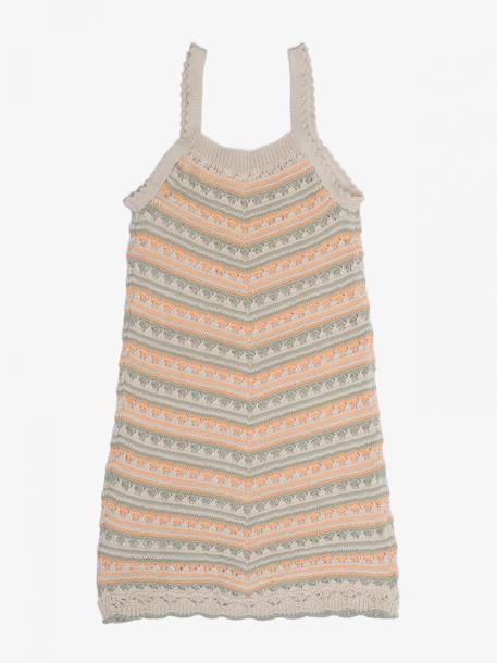 Robe tricot Beige / vert / orange 2 - vertbaudet enfant 