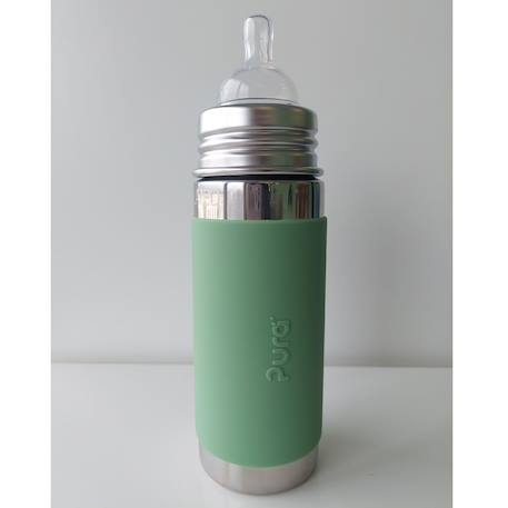 Biberon isotherme en inox 260 ml - moss Vert 1 - vertbaudet enfant 