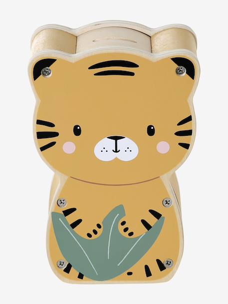 Tirelire musicale Tanzanie en bois FSC® jaune 1 - vertbaudet enfant 