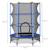 Trampoline de jardin enfants ø 1,40 x 1,90h m filet de sécurité porte zipée couvre-ressorts 6 poteaux rembourrés inclus Bleu+Noir+Rose 2 - vertbaudet enfant 