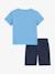 Ensemble 2 pièces Bleu+Orange / blanc 2 - vertbaudet enfant 