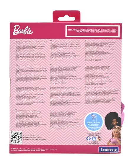 Casque Audio 2-en-1 Bluetooth et Filaire Barbie, sans fil rechargeable lumineux avec oreilles de chat MULTICOLORE 5 - vertbaudet enfant 
