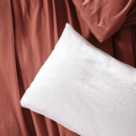 Taie d'oreiller pur coton bio Blanc+Bleu nuit+Ecru+Eucalyptus+Gris tourterelle+Rose nude+Terracotta 5 - vertbaudet enfant 
