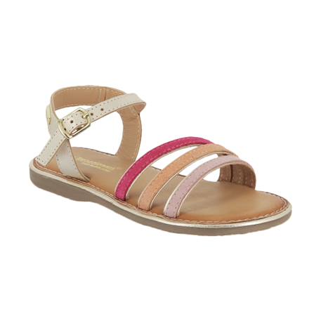 Sandales en cuir  à brides Rose multi gold multi 3 - vertbaudet enfant 