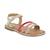 Sandales en cuir  à brides Rose multi gold multi 3 - vertbaudet enfant 