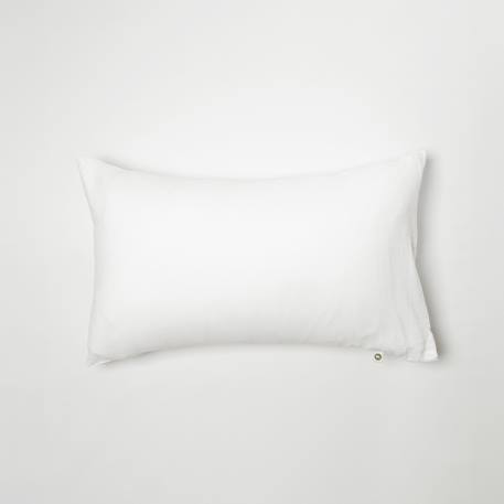 Taie d'oreiller pur coton bio Blanc+Bleu nuit+Ecru+Eucalyptus+Gris tourterelle+Rose nude+Terracotta 1 - vertbaudet enfant 