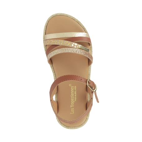 Sandales en cuir  à brides Tan leopard+Tan leopard  tan multi 8 - vertbaudet enfant 