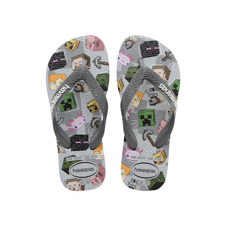 Tongs enfant Minecraft - plage piscine été garçon Steel gris 2 - vertbaudet enfant 