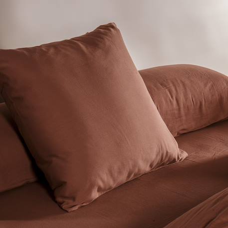 Taie d'oreiller pur coton bio Blanc+Bleu nuit+Ecru+Eucalyptus+Gris tourterelle+Rose nude+Terracotta 39 - vertbaudet enfant 