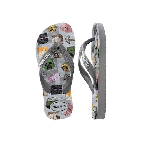 Tongs enfant Minecraft - plage piscine été garçon Steel gris 6 - vertbaudet enfant 