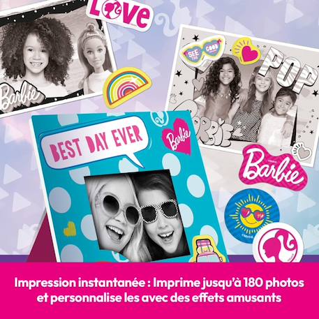 Lisciani - barbie - print caméra - appareil photo instantané barbie 3-en-1 - 180 photos personnalisables - à partir de 5 ans MULTICOLORE 5 - vertbaudet enfant 