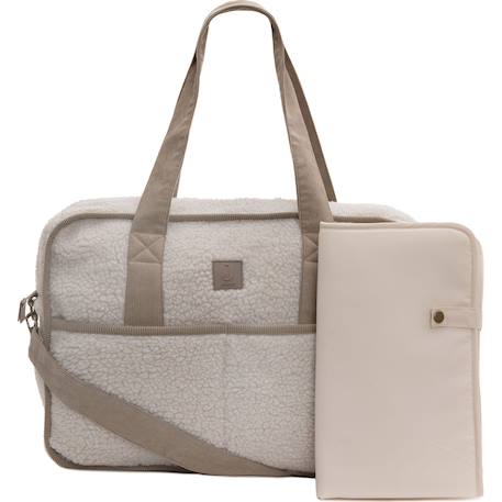 Sac à langer teddy Beige, gris 1 - vertbaudet enfant 