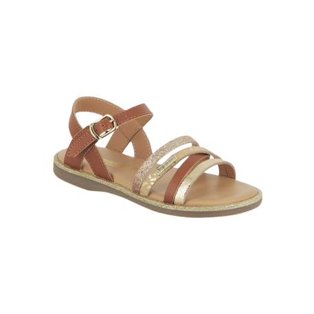 Sandales en cuir  à brides Tan leopard+Tan leopard  tan multi 7 - vertbaudet enfant 