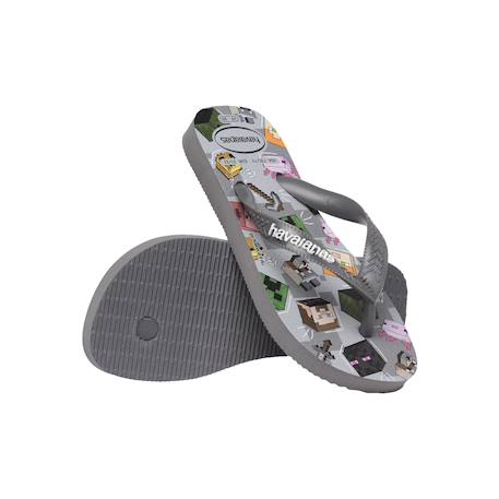 Tongs enfant Minecraft - plage piscine été garçon Steel gris 5 - vertbaudet enfant 