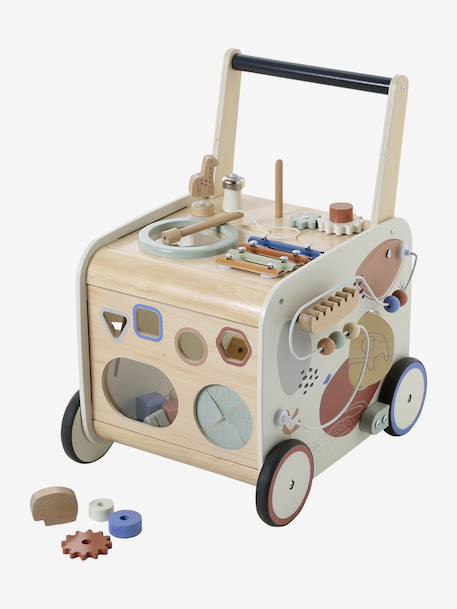 Chariot de marche musical en bois FSC® avec freins bois 8 - vertbaudet enfant 