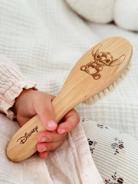 Brosse en bois bébé Disney Stitch marron 1 - vertbaudet enfant 