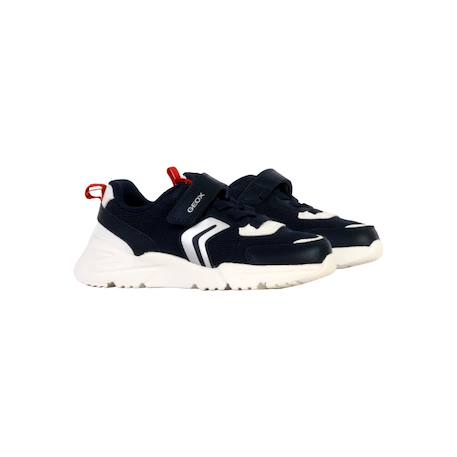 Baskets basses à scratch Navy red 3 - vertbaudet enfant 