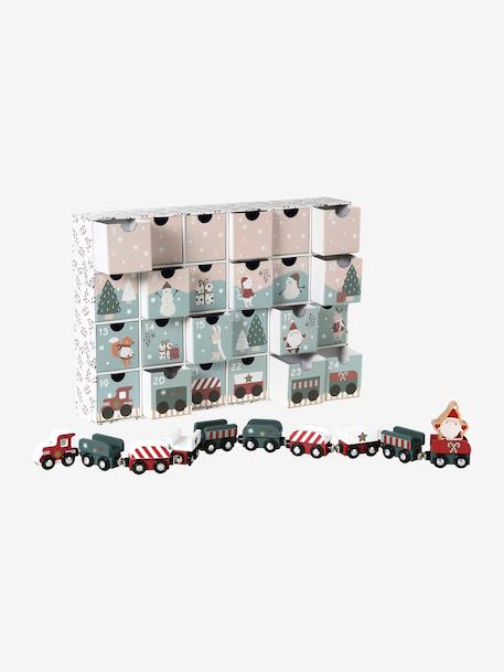 Calendrier de l'Avent avec jouets en bois FSC® Animaux de la forêt+Princesse+Tanzanie+Train de noël+Véhicules 17 - vertbaudet enfant 