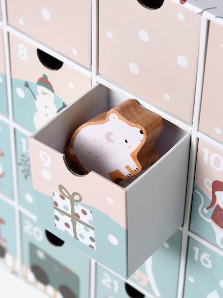 Calendrier de l'Avent avec jouets en bois FSC® Animaux de la forêt+Princesse+Tanzanie+Train de noël+Véhicules 21 - vertbaudet enfant 